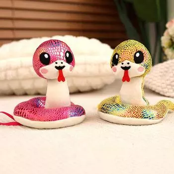 Magnetic Shoulder Snake Doll Year Simulated Snake Fabric Plush Doll Snake Soft Toys Multicolour Funny Home Decor Gifts A2