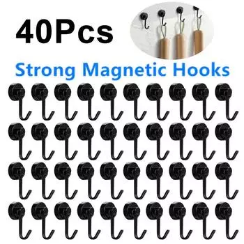 Магнитные прочные крючки, прочные настенные крючки для дома, кухни, бара, организации хранения, вешалки для ключей, пальто, чашки, вешалки
