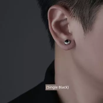 Magnetic Stud Earrings for Men 2025 New Arrival Best Selling Fancy Accessible Luxury Niche Design Handsome Earrings Earring Accessories Crown zircon magnetic black single