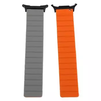 Magnetic Watch Strap Water Resistant Sport Silicone Watch Band Replacement Watch Strap for Watch 7 оранжевый