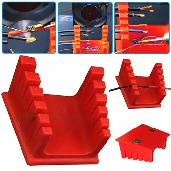Magnetic Wire Fixture Bracket Plastic Soldering Wire Tin Leads Clamp For Motherboard Soldering Repair Tool for 30AWG-12AWG Wire красный