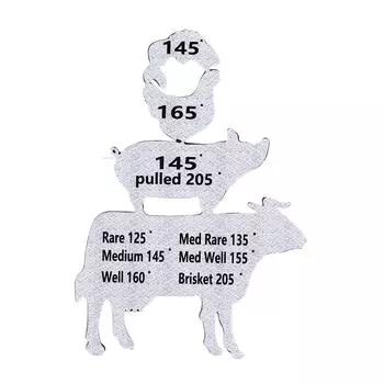 Магнит для измерения температуры мяса, металлический указатель температуры приготовления пищи, аксессуары для копчения мяса на гриле, подарок для мужчин