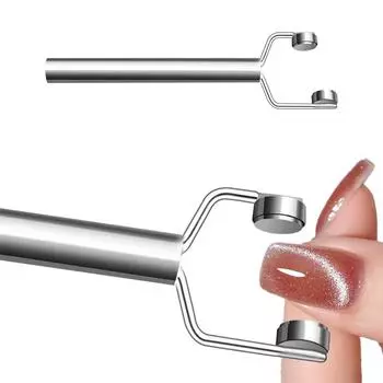 Магнит для ногтей «кошачий глаз» Y-образной формы с двойной магнитной головкой для салонного, студийного и домашнего маникюра