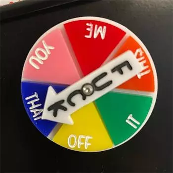 Магнит на холодильник FuckSpinner, забавные значки в виде цветных колес, милая вращающаяся художественная брошь, социальные вращающиеся игрушки для снятия стресса, подарок-кляп на день рождения One Size