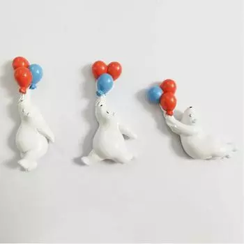 Магнит на холодильник Мультяшный Белый медведь Мягкая магнитная наклейка Украшение из смолы Милая ручная работа Творческий дом Множество вариантов