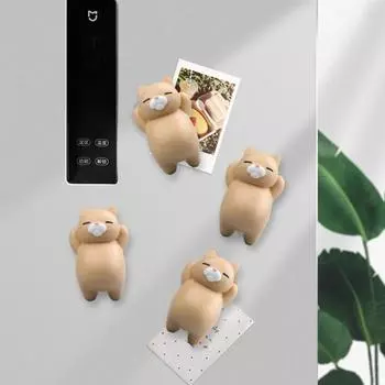 Магнит на холодильник, разный, милый, магнит на холодильник, смола, 3D, украшение для поделок, мультяшный котенок, магнит, чехол для телефона, декор чёрный