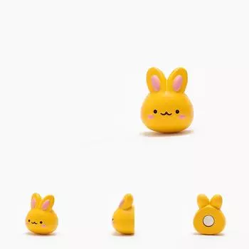 Магнит на холодильник в виде кролика, креативная наклейка для холодильника, украшение, смоляная наклейка, подарок на стену, игрушка