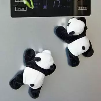 Магнит на холодильник Yousheng, сильный магнетизм, легко прикрепляется, съемный, противоударный, противоударный, с рисунком панды, крадущаяся наклейка на холодильник, кухонный аксессуар