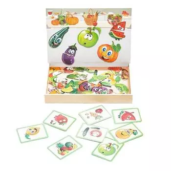 Магнит-подставка-пазл с фруктами и овощами, 1, 13 деталей, Korea Best Toddler Puzzle Puzzle