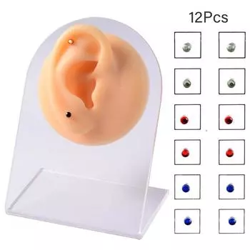 Магнит Ухо Козелок Хрящ Губа Лабрет Пуссета Нос Кольцо Поддельный Мошенник Не Пирсинг серебряный