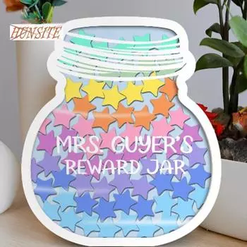 Магнитная банка для наград со звездами, красочные жетоны, инструмент управления классом A