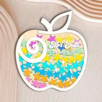 Магнитная банка со звездами и основанием, звезды, фрукты, животные, красочные жетоны, забавный инструмент для управления классом, подарок для детей C