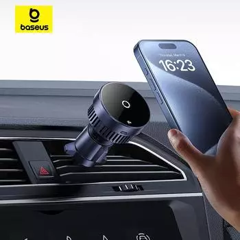 Baseus MagPro Series Magnetic Wireless 15W Qi2.0 Модернизированный держатель для быстрой зарядки Беспроводная зарядка Автомобильное крепление для воздуховода Версия