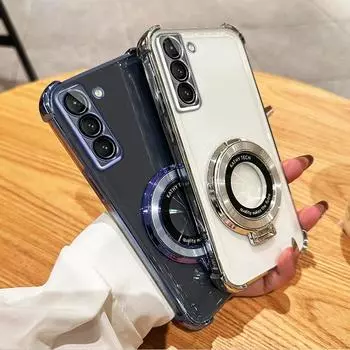 Магнитная беспроводная зарядная подставка с четырьмя углами, противоударное покрытие, чехол для Samsung A15 A25 A35 A55 A05s A16 A06 A24 A34 A54 A12 A22 A32 A52 A73 A53 A06