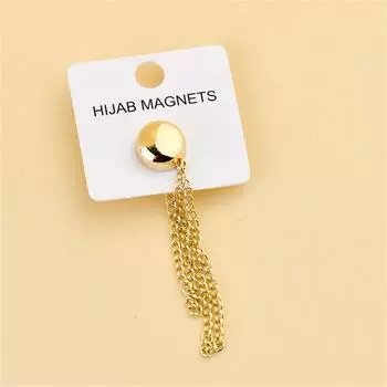 Магнитная брошь для шарфа с кисточкой, цепочка с металлическим покрытием, магнитная застежка для хиджаба, женский мусульманский платок, булавки без отверстий, цепочка с пряжками as the picture