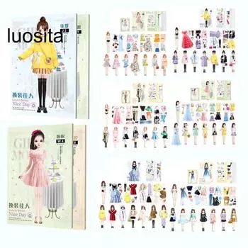 Магнитная бумажная кукла-принцесса, игрушка для ролевых игр, гладкая поверхность без заусенцев, поощрение творчества, игра-головоломка «Одевание забавной одежды» A