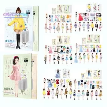 Магнитная бумажная кукла-принцесса, игрушка для ролевых игр — гладкая игрушка без заусенцев, поощрение творчества, забавная игра-головоломка «Одевание одежды» A