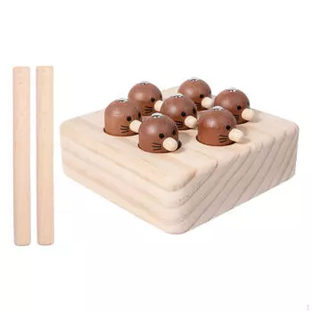 Магнитная деревянная игра-рыбалка с 2 удочками для мальчиков и девочек 3, 4, 5 лет