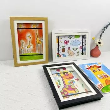 Магнитная детская рамка для рисования с эластичной лентой, открывающаяся спереди, гостиная, галерея