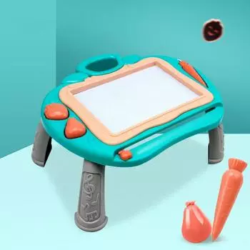 Магнитная доска для рисования, игрушки для малышей, 17-дюймовая стираемая доска для рисования Magna, красочный образовательный блокнот для рисования эскизов для детей 3, 4, 5, 6, 7 лет, мальчиков и девочек 36x34x16.5cm зелёный