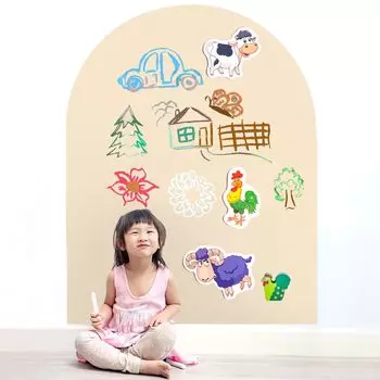 Магнитная доска для рисования мелом Warasee - арка, новый фаворит среди магнитных досок, магнитная настенная наклейка, арка цвета слоновой кости для детских комнат! - 80100см