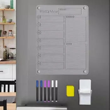 Магнитная доска для заметок, прозрачный сухой планировщик, прозрачная многоразовая доска для стирания еды с 4 шт.