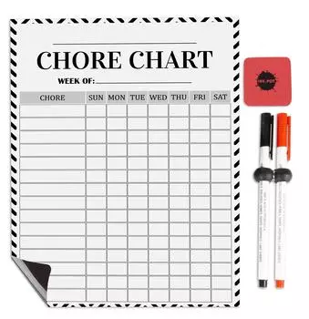 Магнитная доска Inkdotpot, рутинная диаграмма, рутинная диаграмма для холодильника-сухое стирание, диаграмма поведения для детей 8.5x11 Inches белый