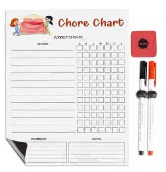 Магнитная доска Inkdotpot, рутинная диаграмма, рутинная диаграмма для холодильника-сухое стирание, диаграмма поведения для детей 8.5x11 Inches белый