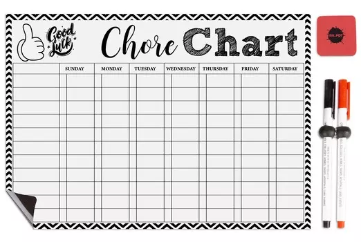 Магнитная доска Inkdotpot, рутинная диаграмма, рутинная диаграмма для холодильника-сухое стирание, диаграмма поведения для детей 8.5x11 Inches белый