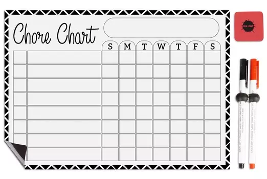 Магнитная доска Inkdotpot, рутинная диаграмма, рутинная диаграмма для холодильника-сухое стирание, диаграмма поведения для детей 8.5x11 Inches белый