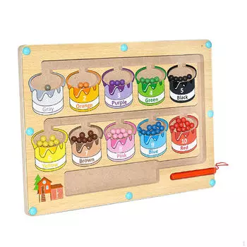 Магнитная доска-лабиринт с цветом и номерами, подходящая игрушка для подсчета детей, подарок, стиль A Style A