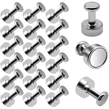 Магнитная доска Неодимовые магниты Упаковка из 18 магнитов Прочная доска объявлений Магнитная доска для магнитной доски Конусные магниты на холодильник Никелированные 8x6x1cm