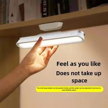 Магнитная индукционная настольная лампа для чтения с бесконечным затемнением и длительным сроком службы батареи Портативная и регулируемая лампа для чтения белый