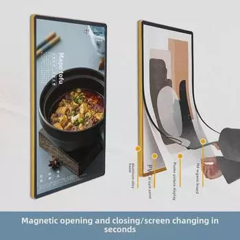 Магнитная информационная доска из алюминиевого сплава с закругленными углами для рекламных щитов в лифтах