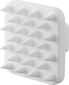 Магнитная массажная щетка для кожи головы Yamazaki Jitsugyo с ручкой, мягкая, белого цвета, прибл.. Ш7 x Г7 x В5 см Плавающая массажная головка для хранения щетки для кожи головы 1769