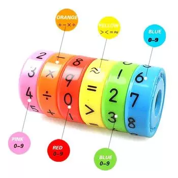 Магнитная математика цифровое обучение развивающие игрушки магия интеллект арифметика математика головоломка куб для детей подарок onesize