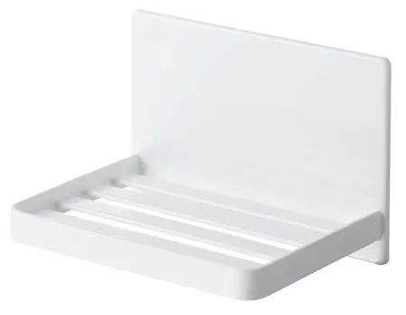 Магнитная мыльница для ванной комнаты Yamazaki Jitsugyo 5556, белый цвет, приблизительно. Башня W12XD8.7XH8см защищает мыло от воды