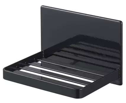 Магнитная мыльница для ванной комнаты Yamazaki Jitsugyo 5557, черный цвет, приблизительно. Башня W12XD8.7XH8см защищает мыло от воды