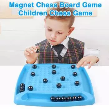 Магнитная настольная игра в шахматы с магнитным камнем 20/32. Интерактивный фокус для родителей и детей. Обучение логическому мышлению. Битва для 2 игроков. Образовательный настольный компьютер. B
