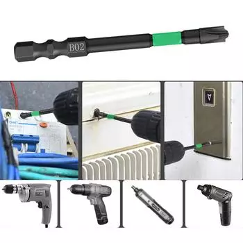 Магнитная нескользящая отвертка-бита для электриков-любителей DIY, простая и точная работа с винтами, крестообразная и шлицевая бита 3