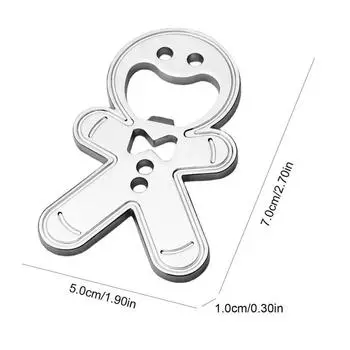 Магнитная открывалка для бутылок в виде пряничного человечка из нержавеющей стали для бутылок на холодильник, приспособление для снятия крышек с бутылок с газировкой, кухонный металлический инструмент для пивного бара