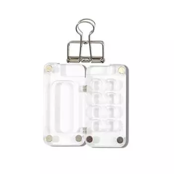 Магнитная палитра акварельных красок Зыбучие пески Дорожный поднос для рисования Коробка для пигментов краски Студент Transparent-8 Grid