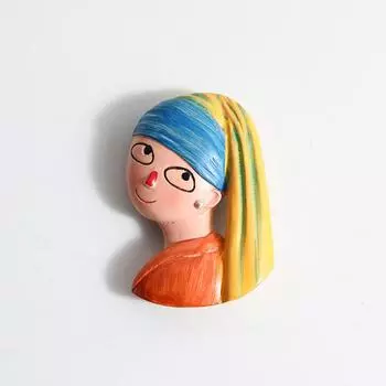 Магнитная паста для холодильника, украшение, 3D магнитный магнит на холодильник, мультфильм Ван Гог, Мона Лиза, испанская девушка, сувениры для туристов со всего мира