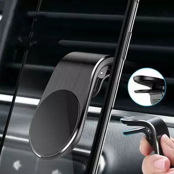 Магнитная поддержка для вентиляции воздуха в автомобиле в магните автомобильный GPS для мобильного телефона для iPhone Samsung S98 7 чёрный