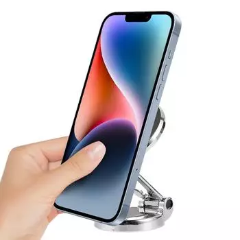 Магнитная поддержка GPS, универсальное крепление для телефона на приборную панель автомобиля, регулируемый угол наклона, магнитное крепление для смартфонов, аксессуары для салона автомобиля серебряный