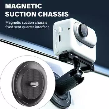 Магнитная подставка для крепления камеры, прочная ручка для карманных 3 экшн-камер, алюминиевое нескользящее основание, основание с винтовым креплением 1/4 дюйма