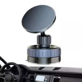Магнитная подставка для мобильного телефона в машину, гладкая поверхность, вакуумный адсорбционный кронштейн, принадлежности для салона автомобиля чёрный