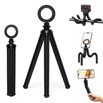 Магнитная подставка для телефона, быстросъемный настольный штатив-держатель Octopus для мобильных телефонов, заполняющий свет, простая установка и удаление