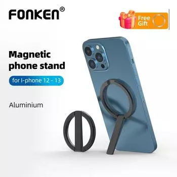 Магнитная подставка Fonken Magsafe, портативный складной настольный держатель из мини-сплава для iPhone 12, 13, 14 серии, чехол Magsafe для всех телефонов