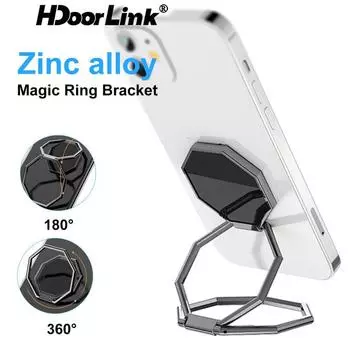 Магнитная подставка HdoorLink, мини-складной настольный держатель, вращающийся на 360 градусов магнитный кронштейн для кольца на палец для iphone, ультратонкий держатель для кольца для телефона чёрный